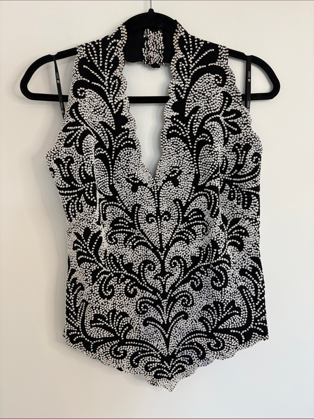 Vintage Tadashi Shoji Beaded Halter Top